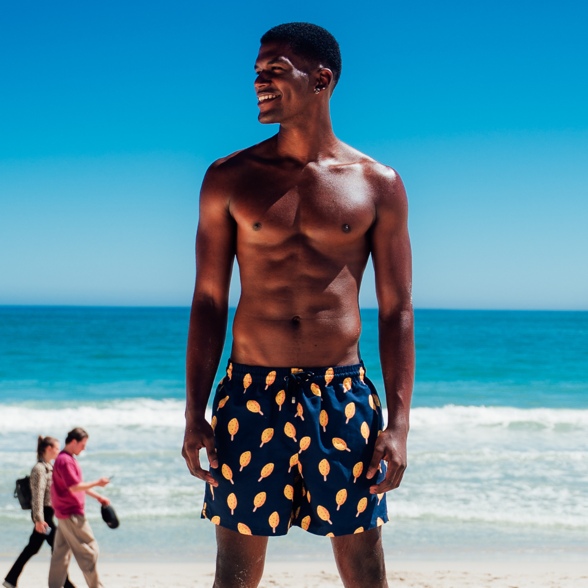 Mid-length Swim Shorts | Navy Lolly
