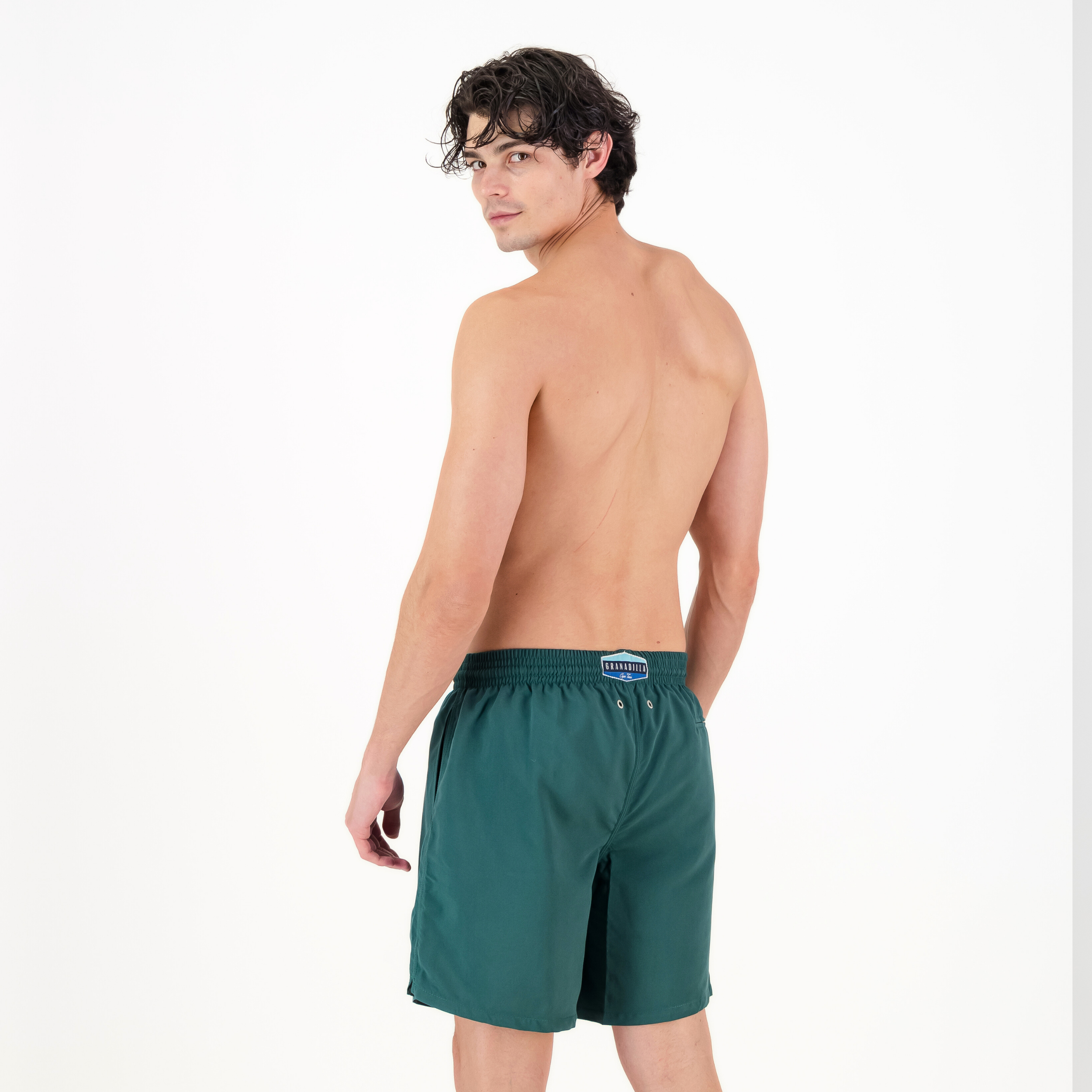 Long Swim Shorts | Plain / Emerald