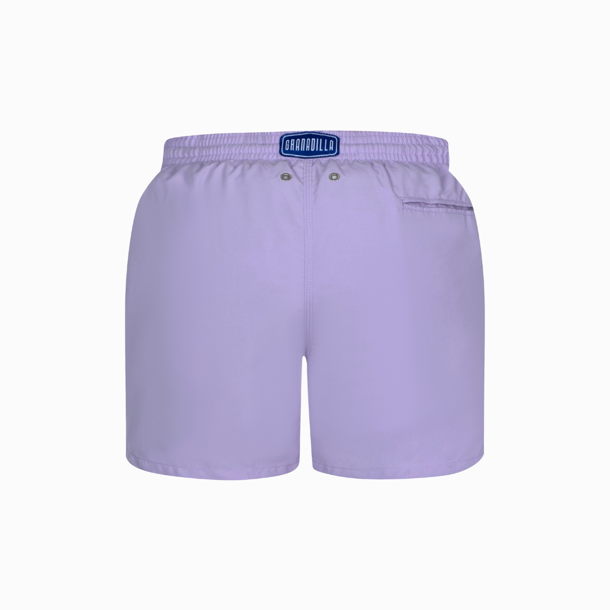 Mid-length Swim Shorts | Plain Embroidery / Lilac