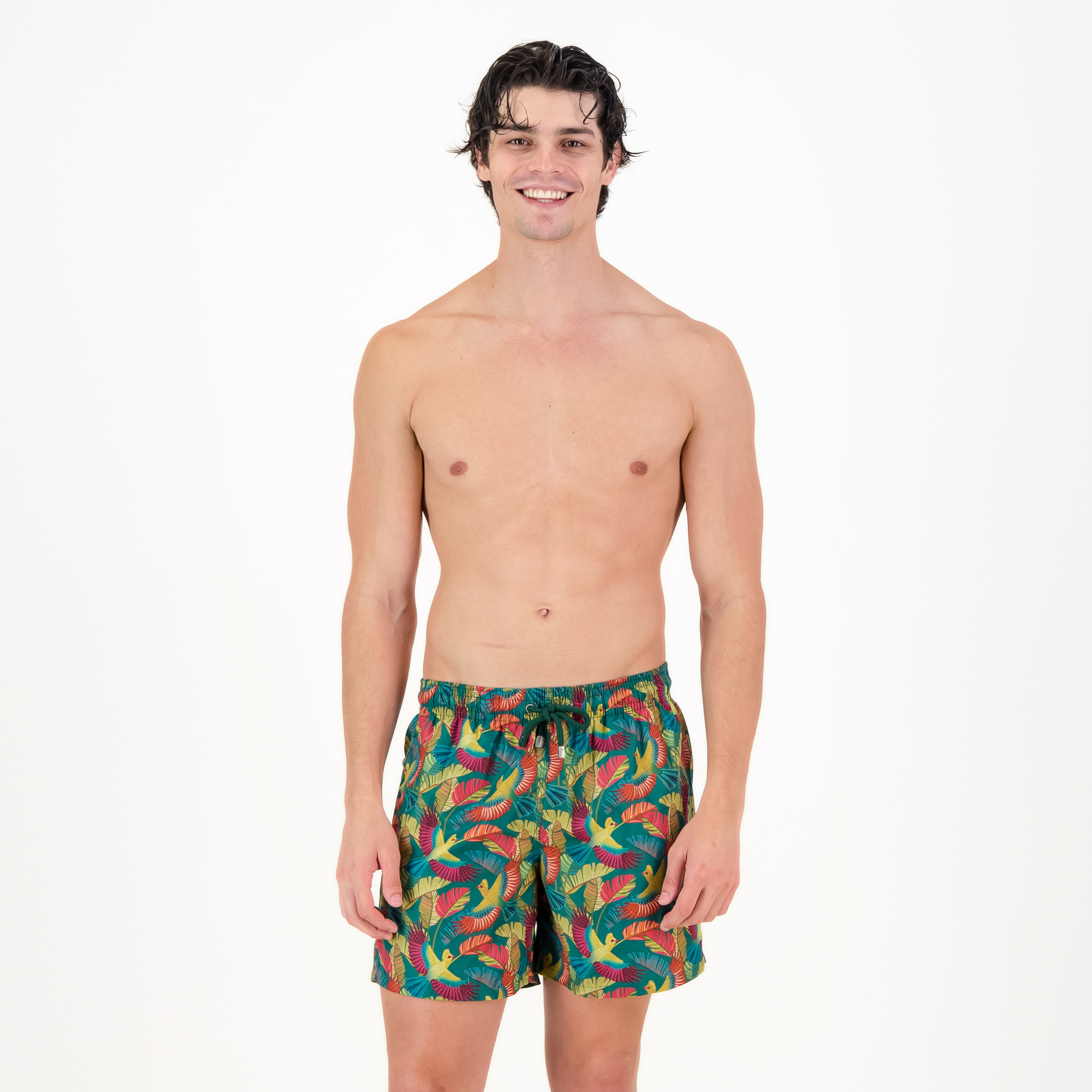 Mid-length Swim Shorts | Loerie / Green