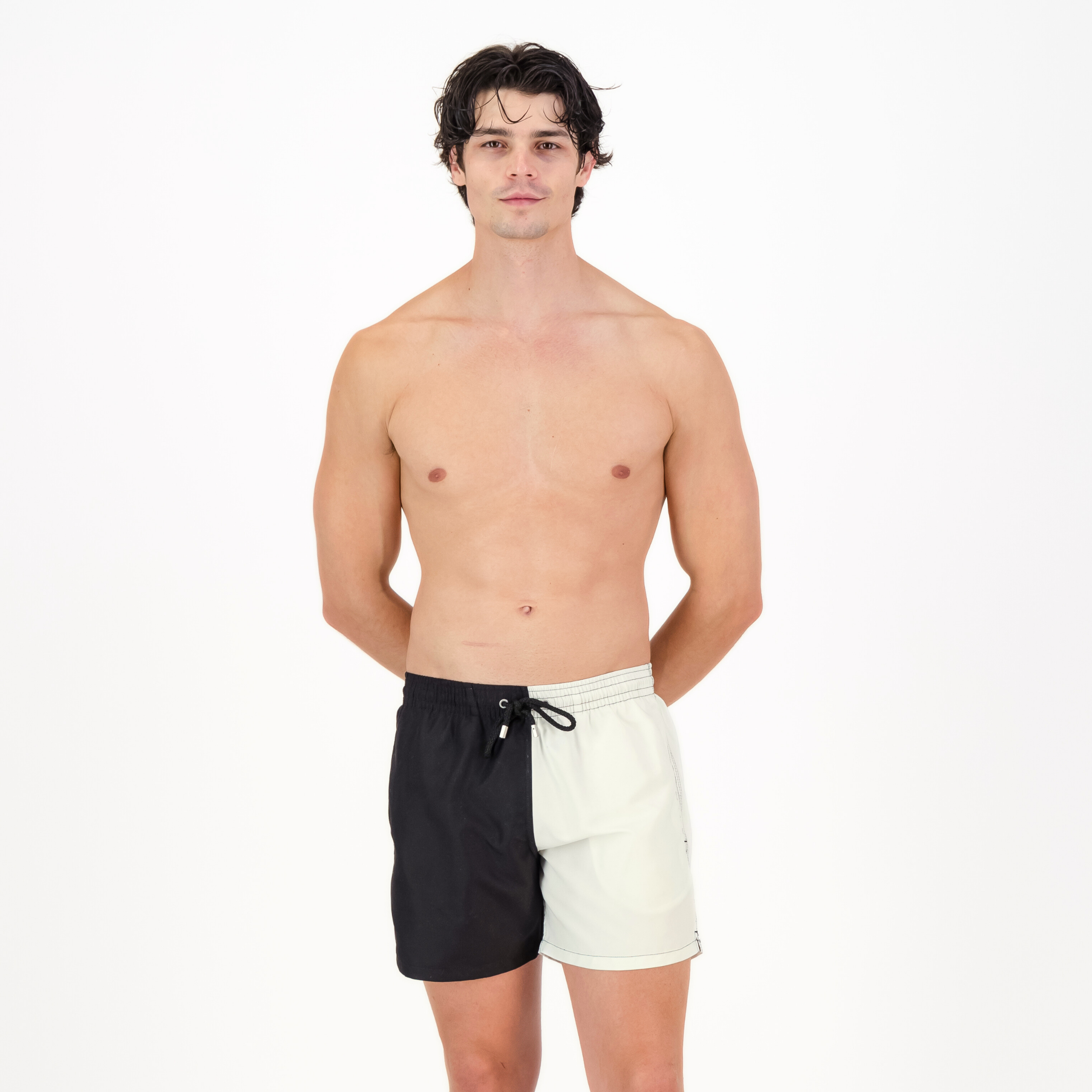 Mid-length Swim Shorts | Black & Milk