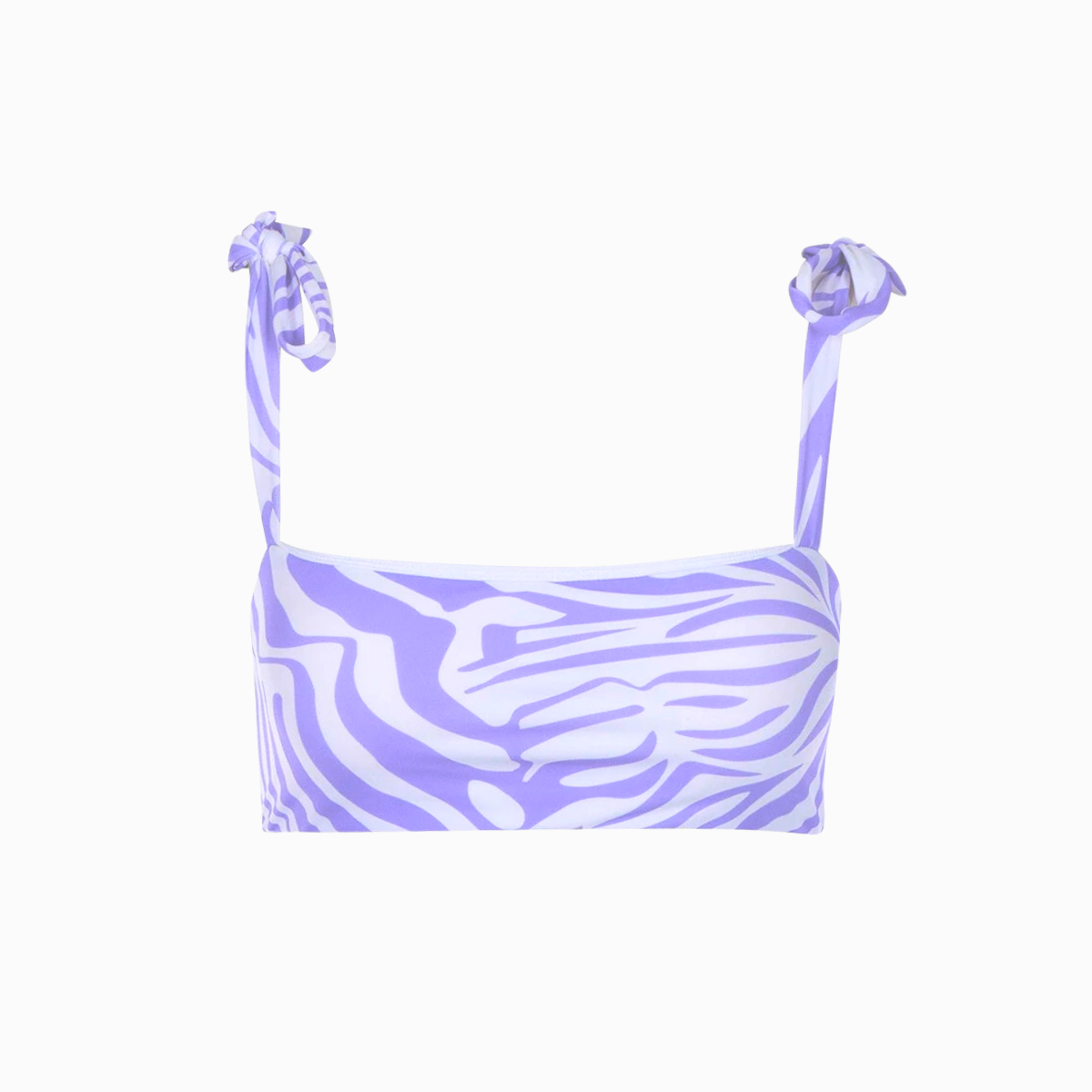 Tie Bikini Top | Zebra Lilac