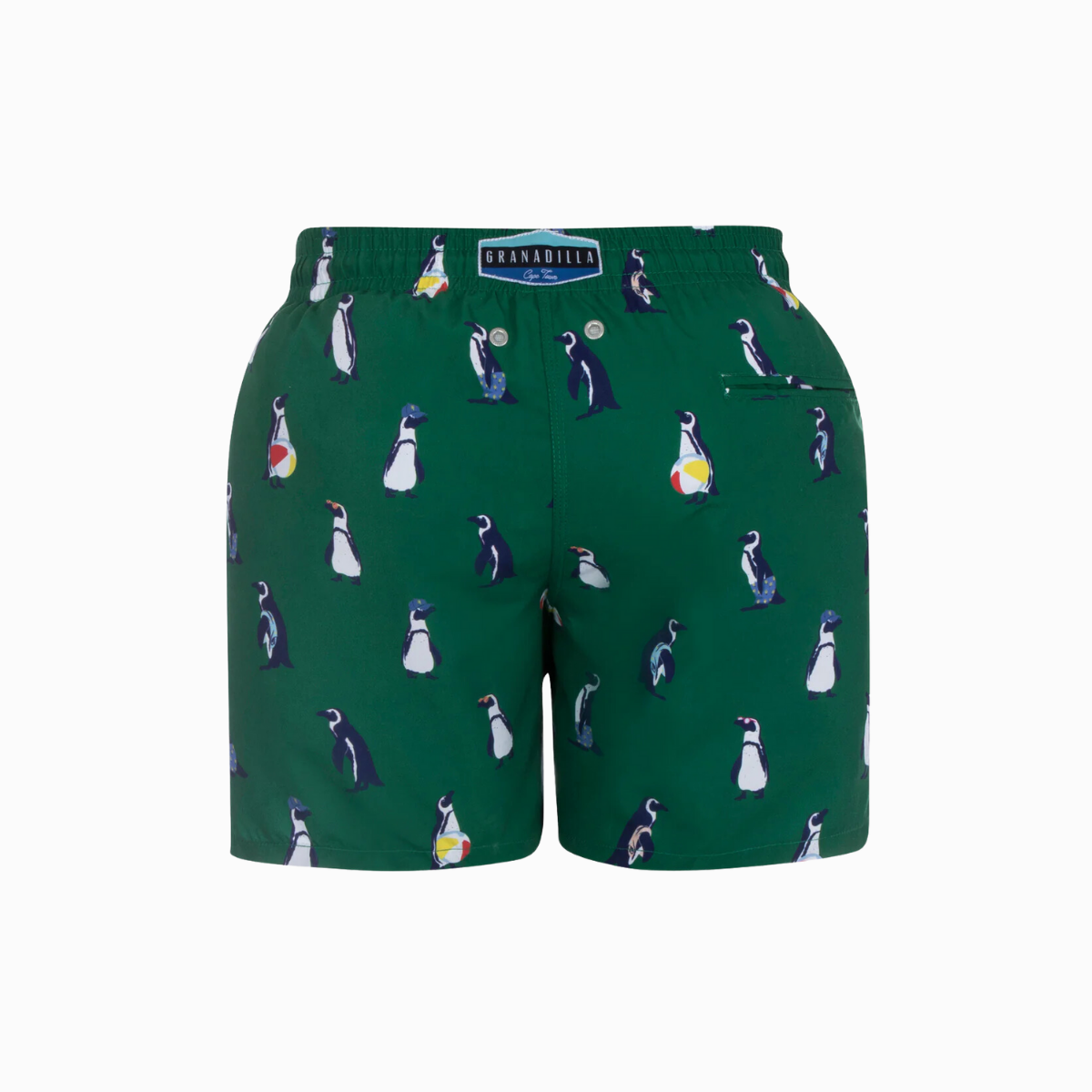 Mid-length Swim Shorts | Penguins / Green