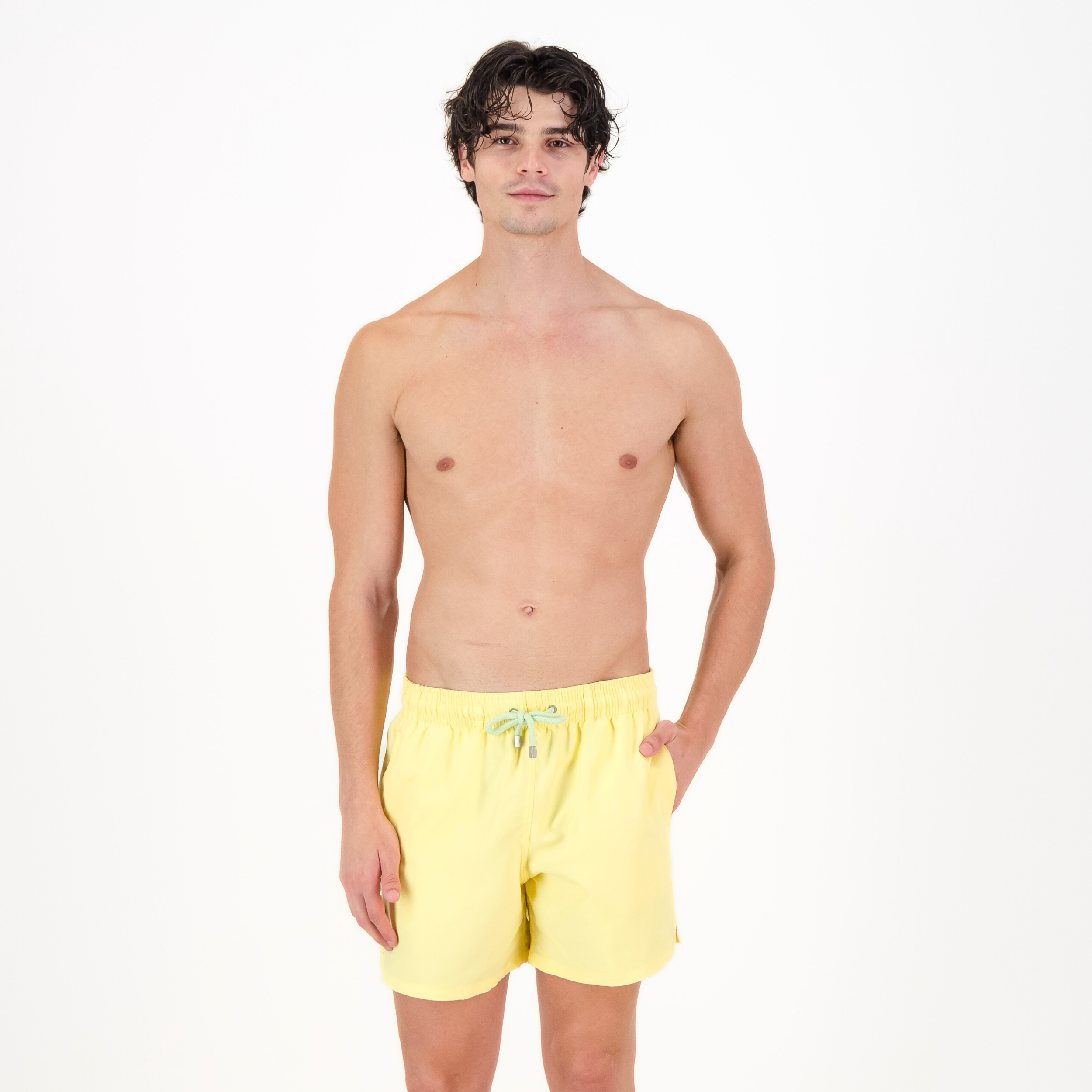 Mid-length Swim Shorts | Plain / Sunshine