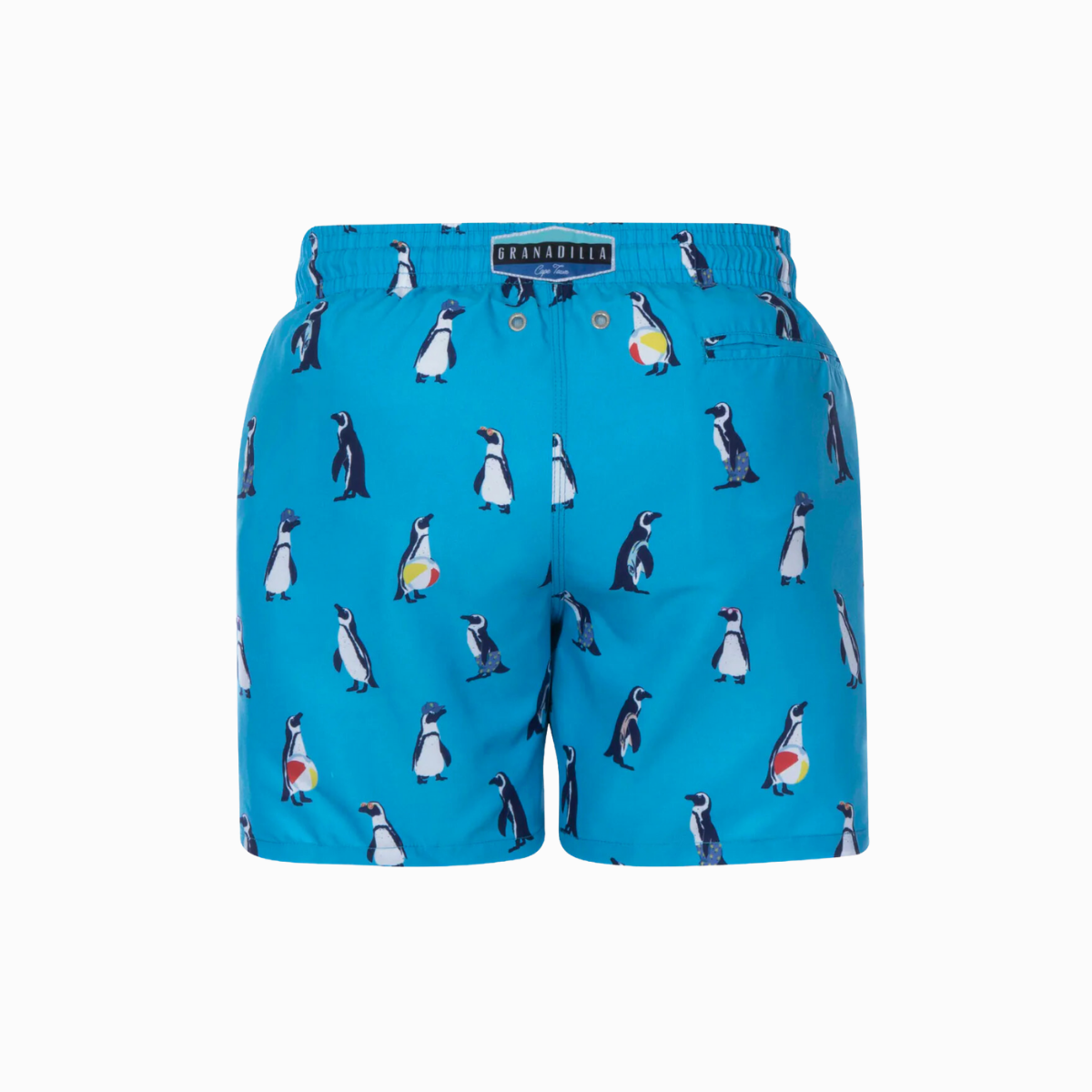 Mid-length Swim Shorts | Penguins / Blue