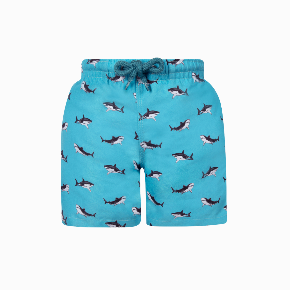 Kids Swim Shorts | Sharks / Teal