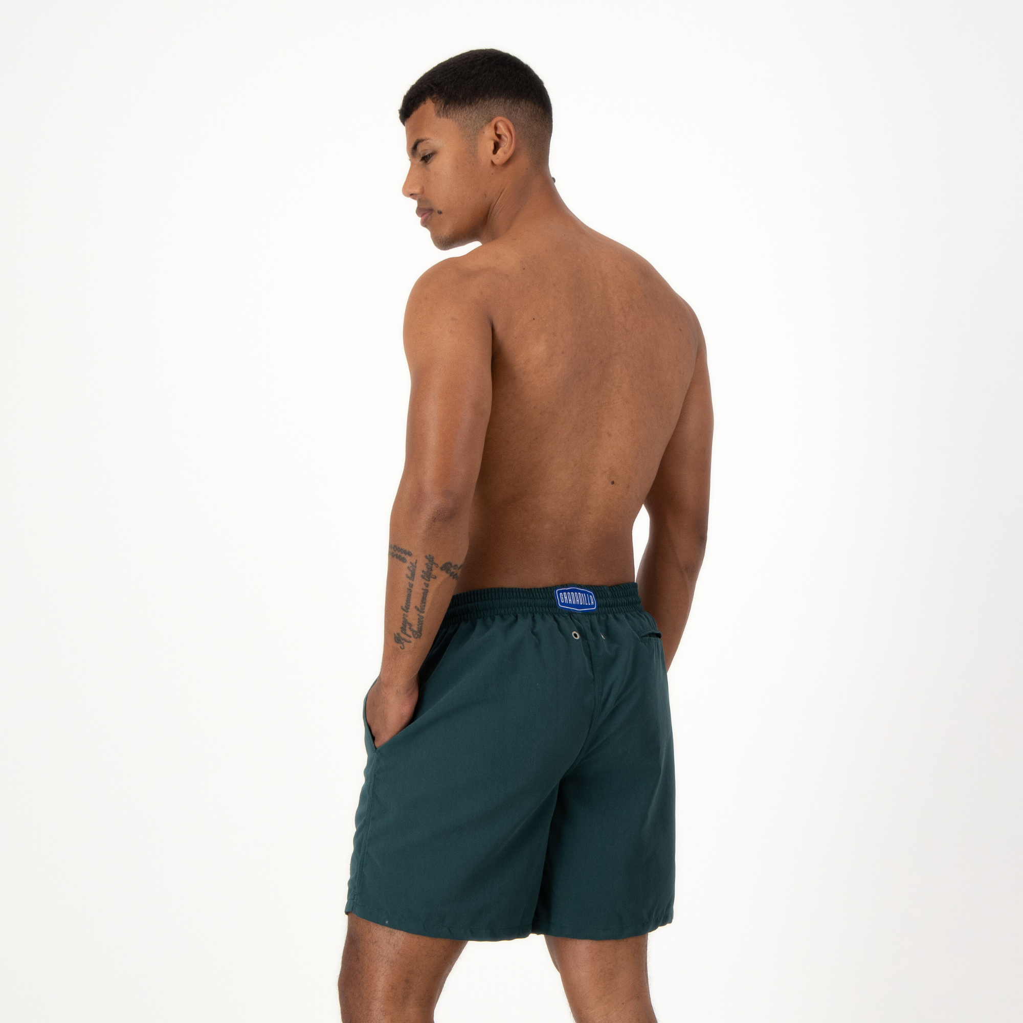 Long Swim Shorts | Plain / Emerald