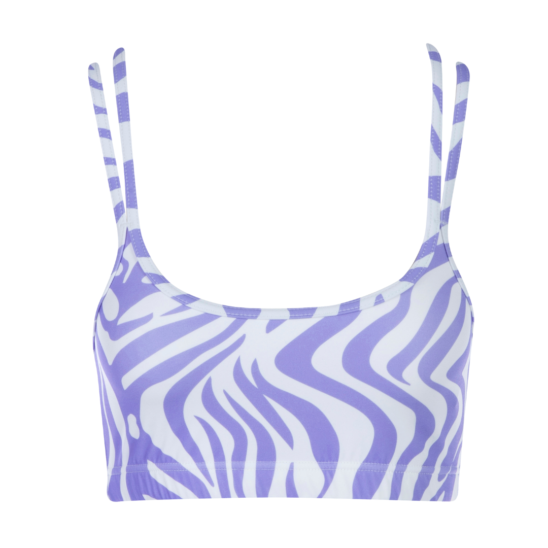 Active Crop Top | Zebra Lilac