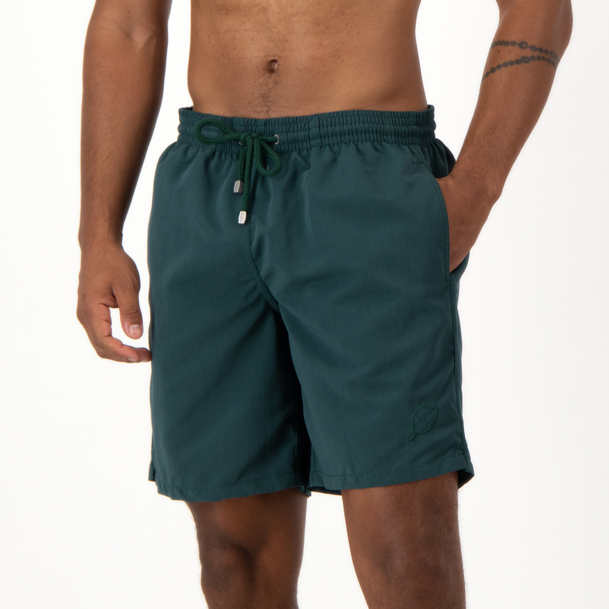 Long Swim Shorts | Plain / Emerald