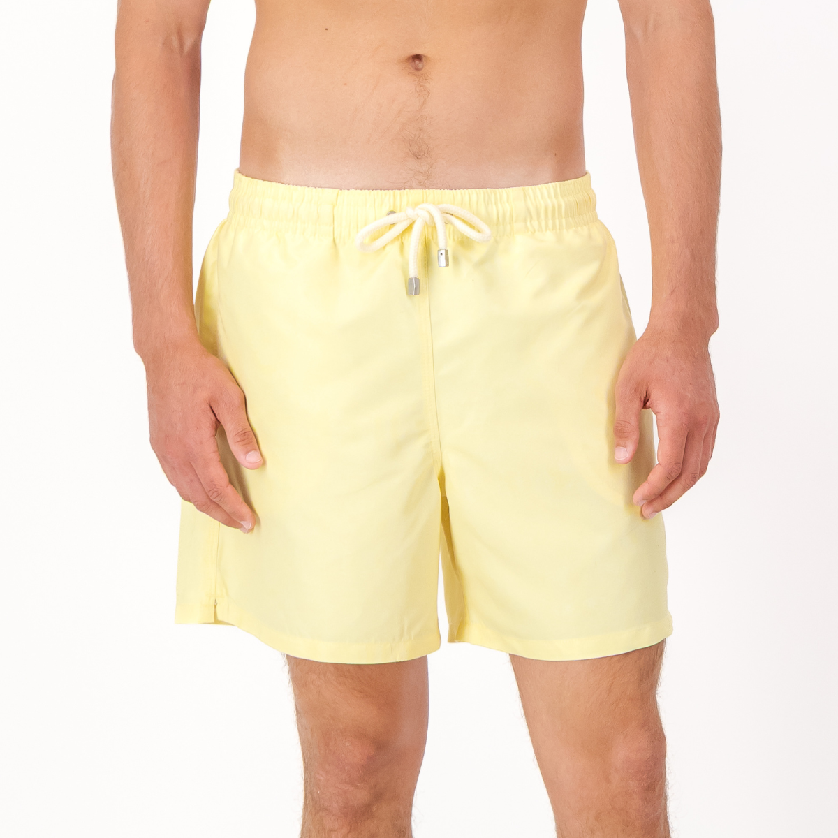 Mid-length Swim Shorts | Stone Wash / Yellow