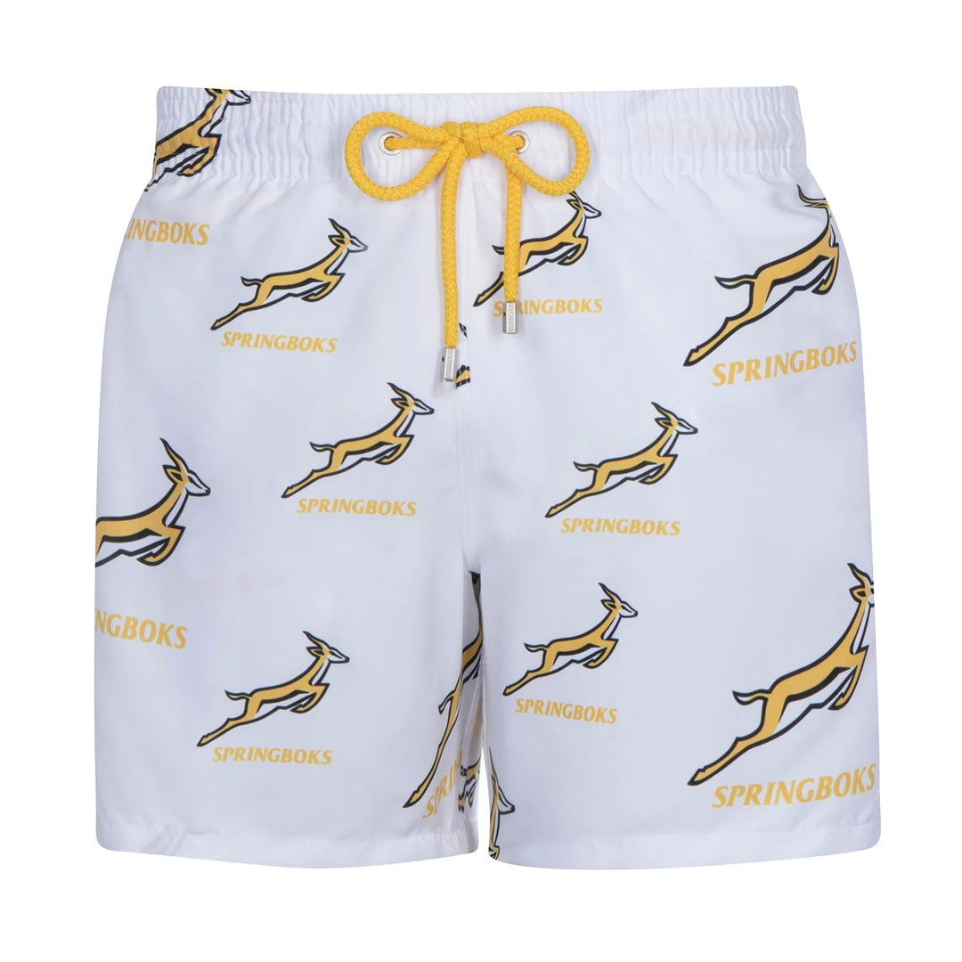 Mid-Length Swim Shorts | Springbok / White