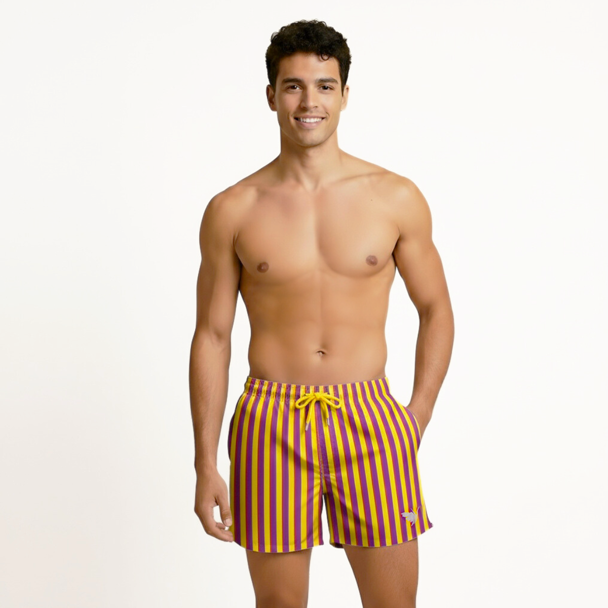 Mid-length Swim Shorts | Stripe / Steenberg