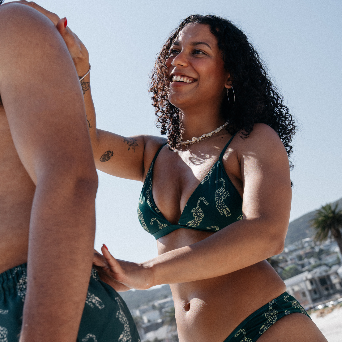 The Clifton Top | Leopard / Emerald