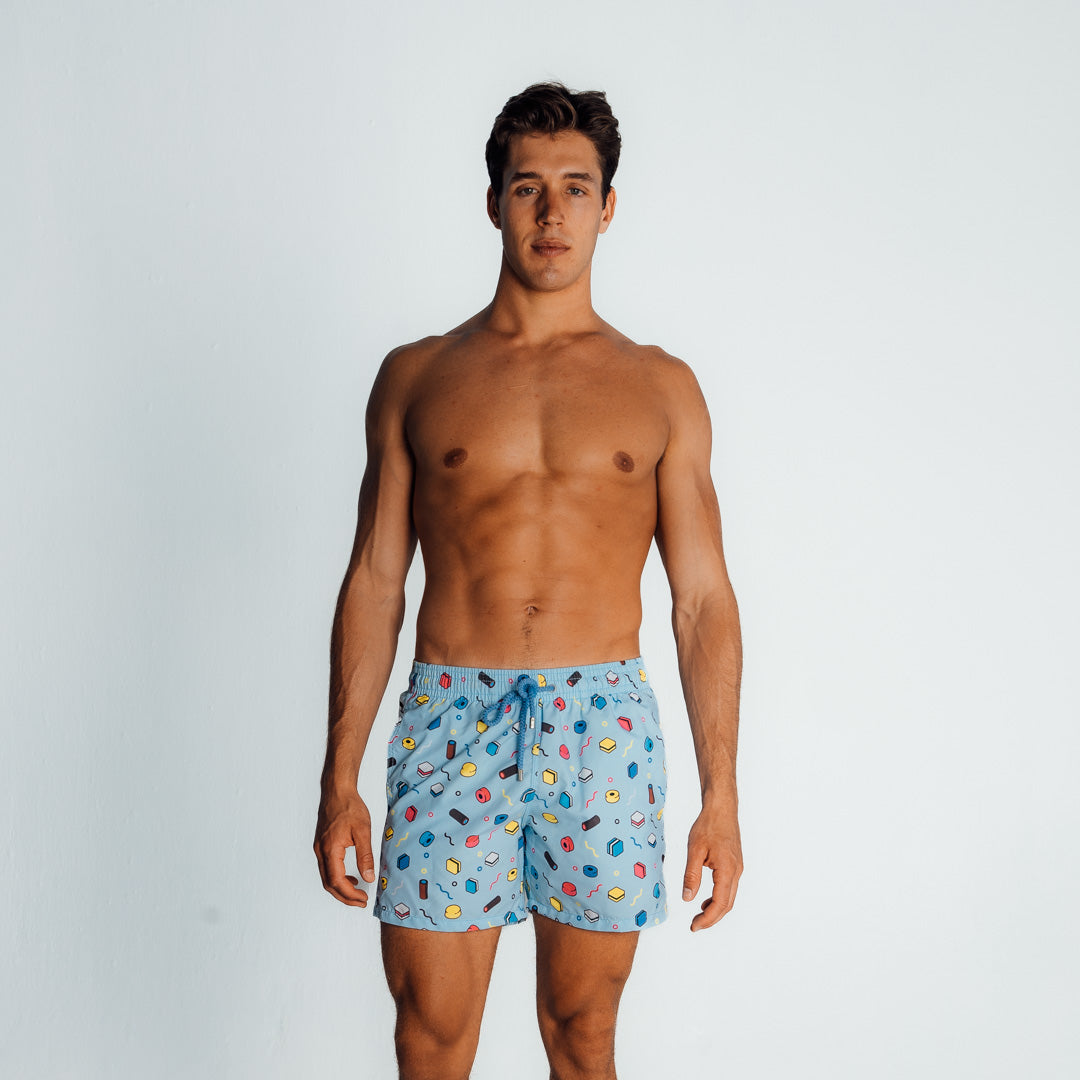 Mid-length Swim Shorts | All Sorts / Baby Blue