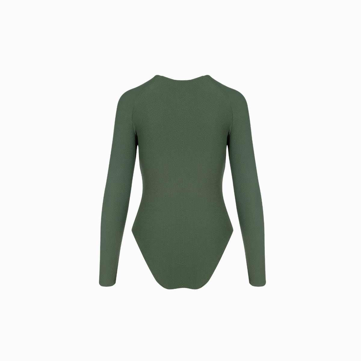 Womens Long Sleeve One Piece | Waffle Texture / Olive