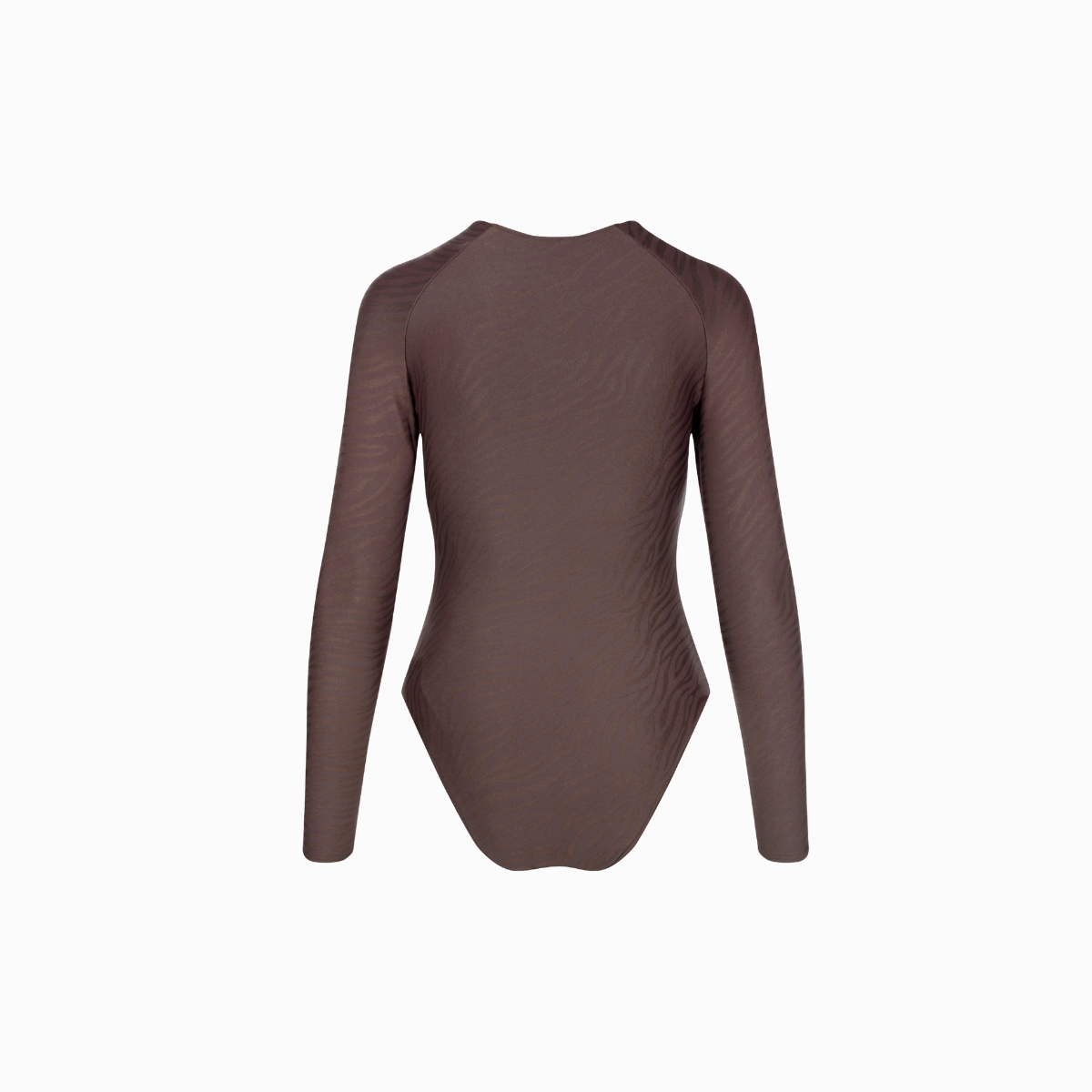 Womens Long Sleeve One Piece | Zebra Texture / Chocolate