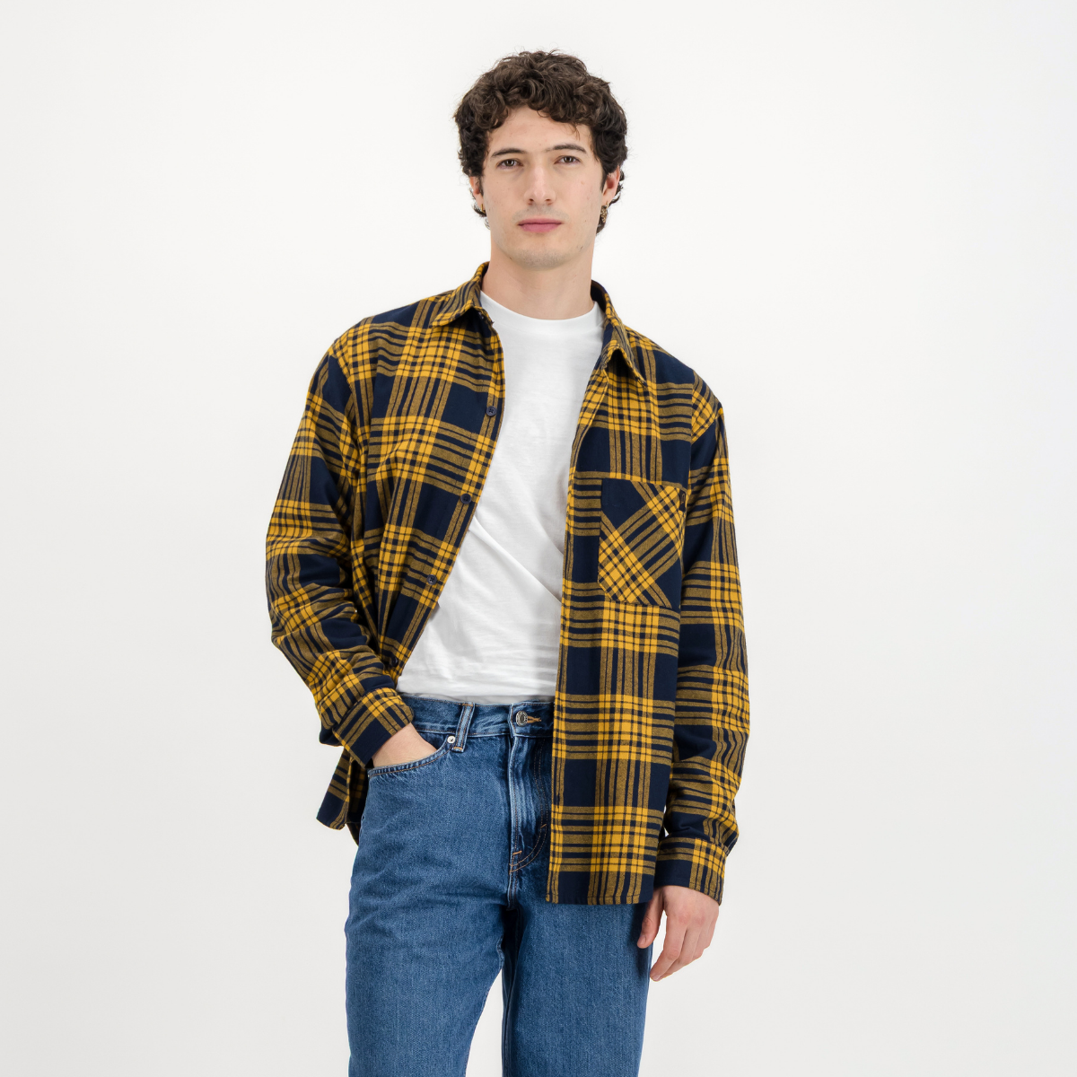 Mens Long Sleeve Shirt | Checked / Multi | Flannel