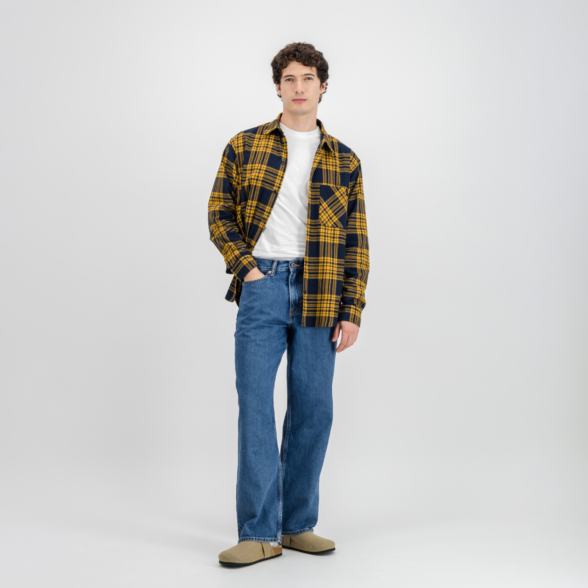 Mens Long Sleeve Shirt | Checked / Multi | Flannel