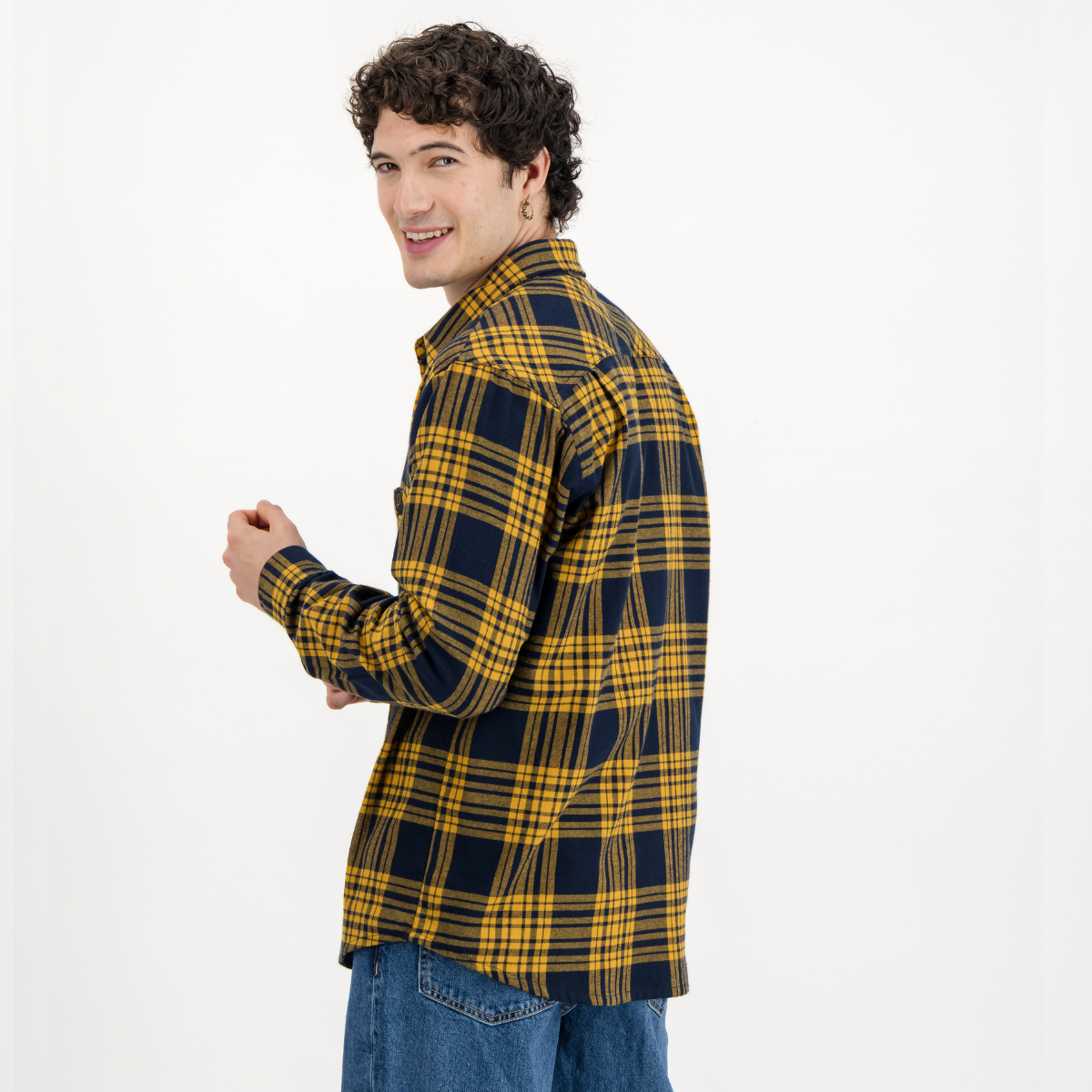 Mens Long Sleeve Shirt | Checked / Multi | Flannel