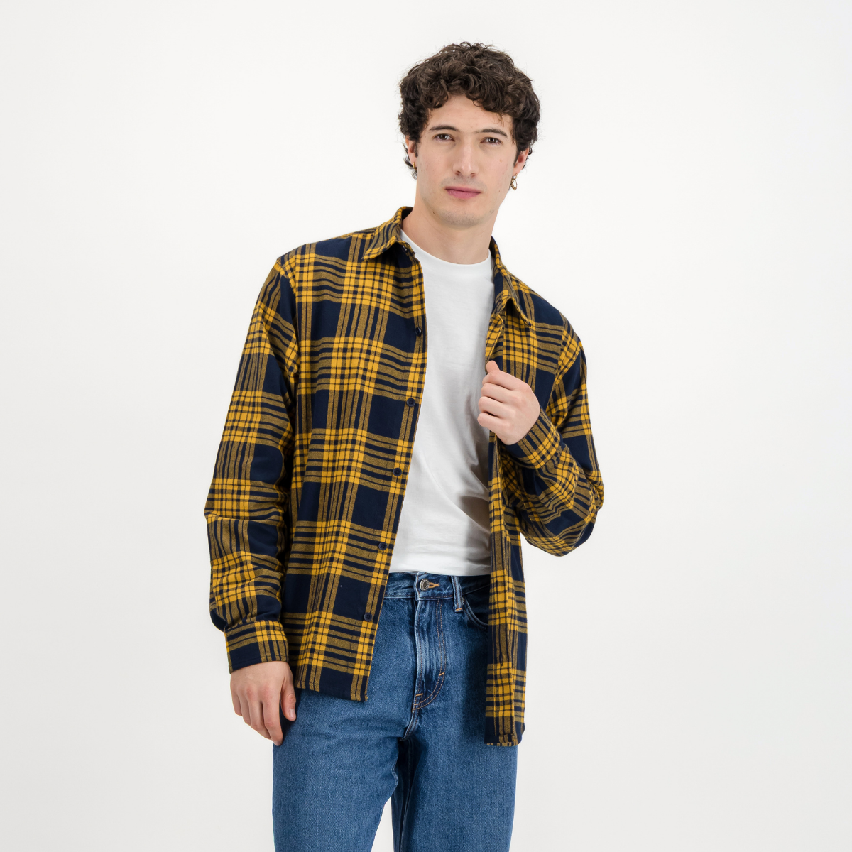 Mens Long Sleeve Shirt | Checked / Multi | Flannel