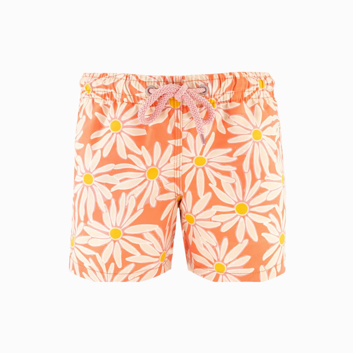 Kids Swim Shorts | Daisies / Pink