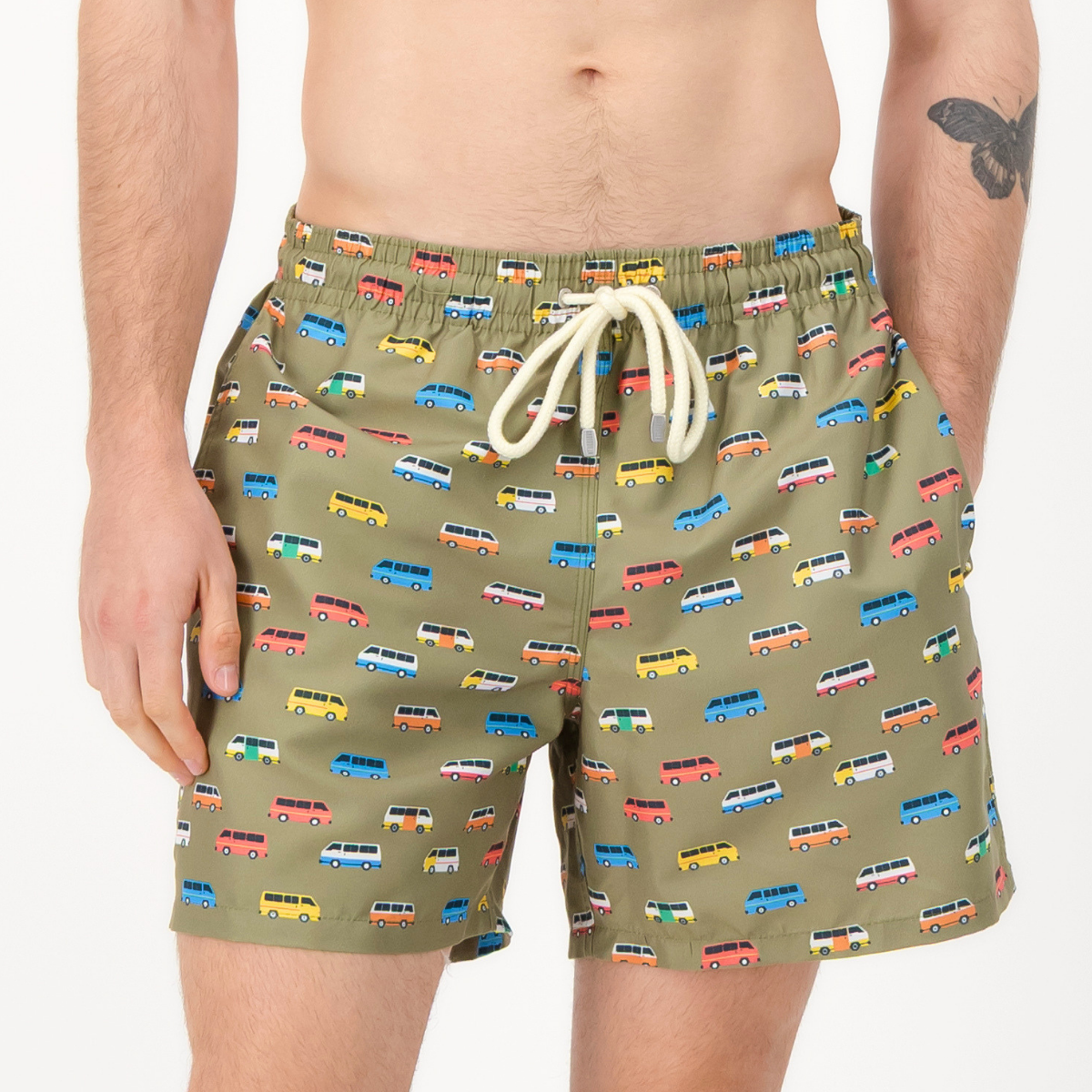 Mid-length Swim Shorts | Taxis / Olive
