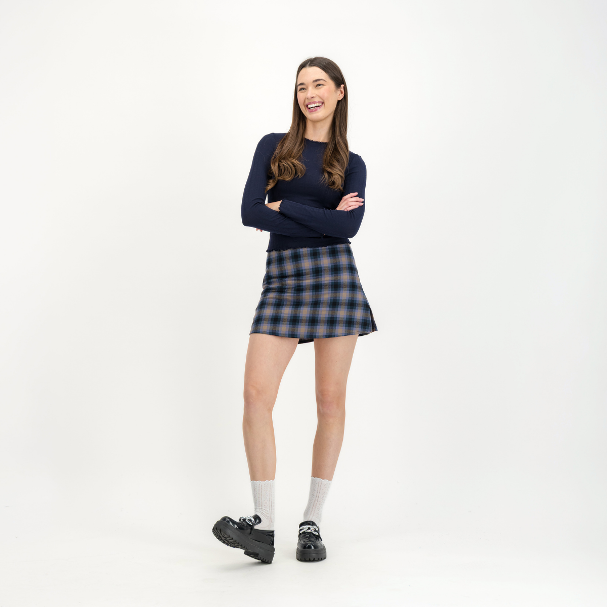 Womens Mini Skirt | Yorke / Blue