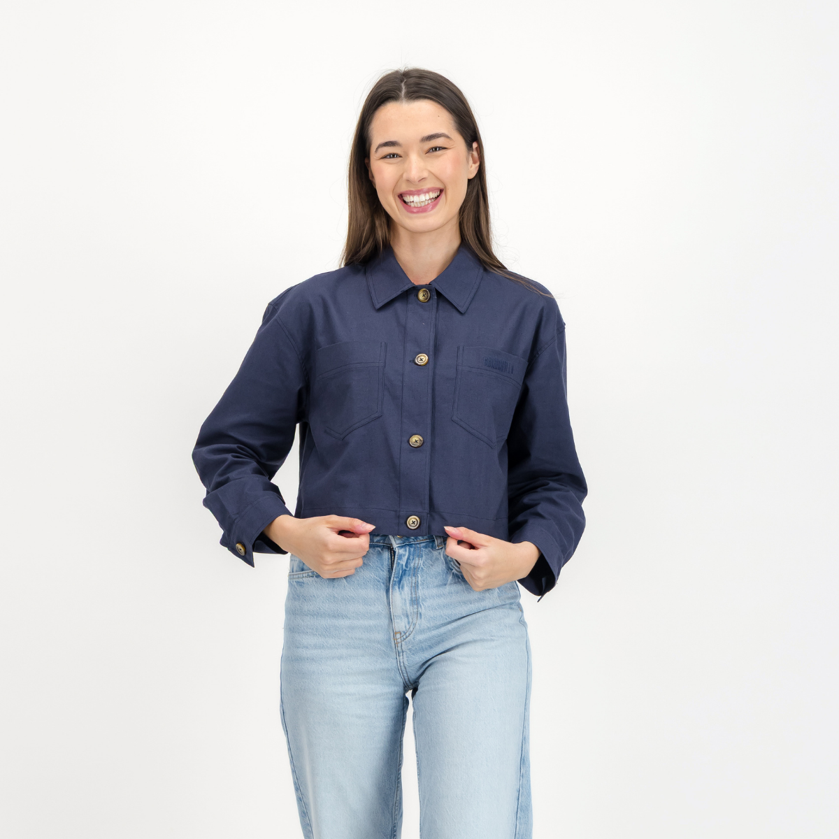 Womens Shacket | Plain / Navy