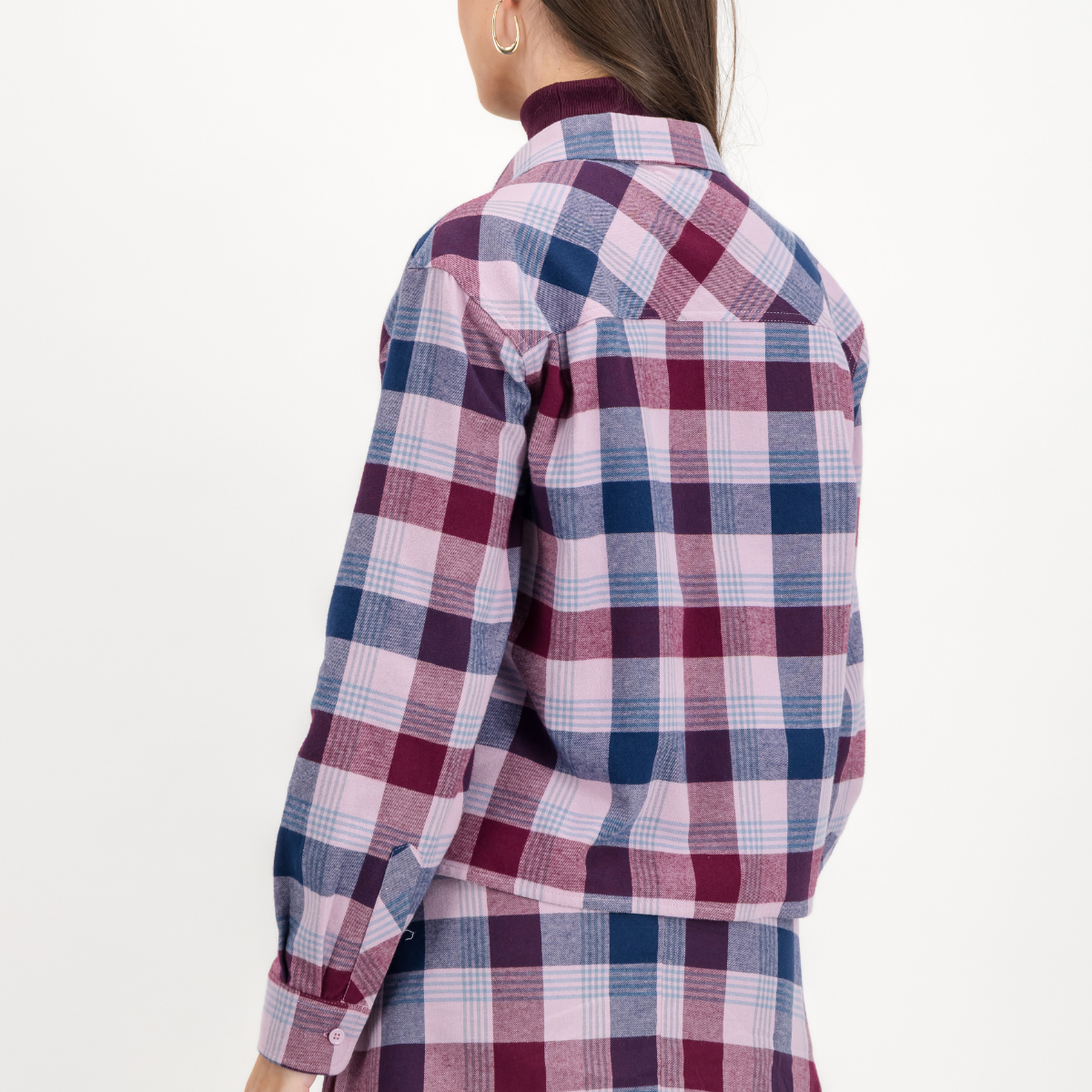 Womens Long Sleeve Shirt | Duffy / Pink | Flannel