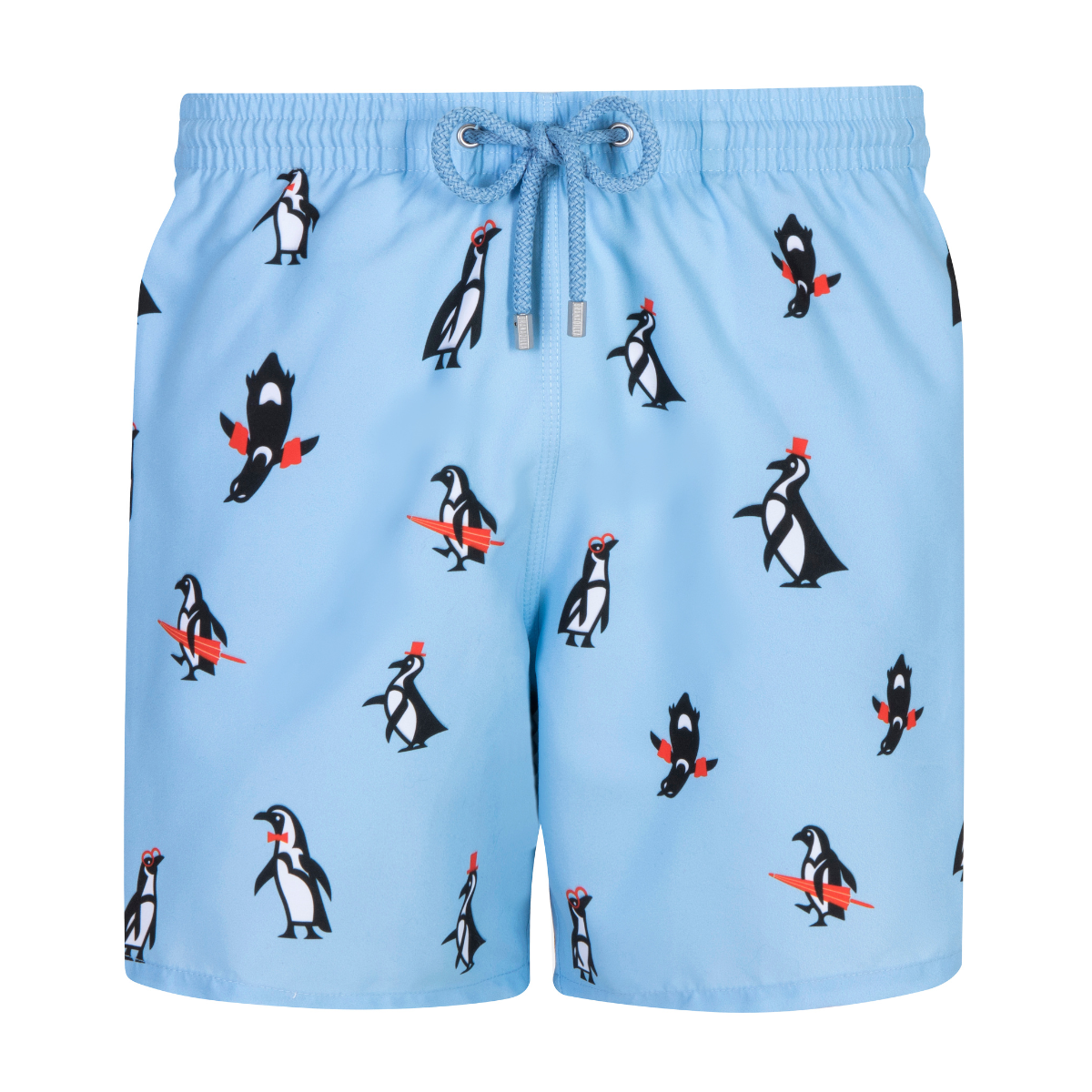 Mid-length Swim Shorts | Penguins / Baby Blue