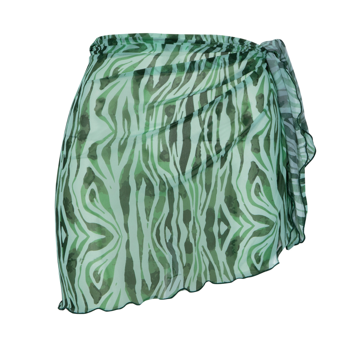 Mesh Wrap Skirt  | Malachite