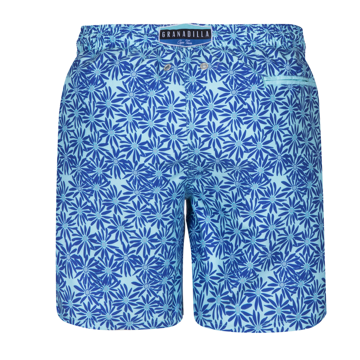Mid-length Swim Shorts | Daisies / Blue