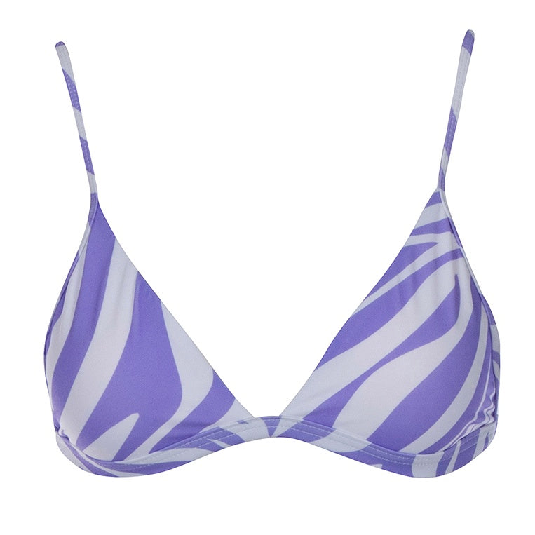 Granadilla Swim Bralette Bikini Top | Zebra Lilac