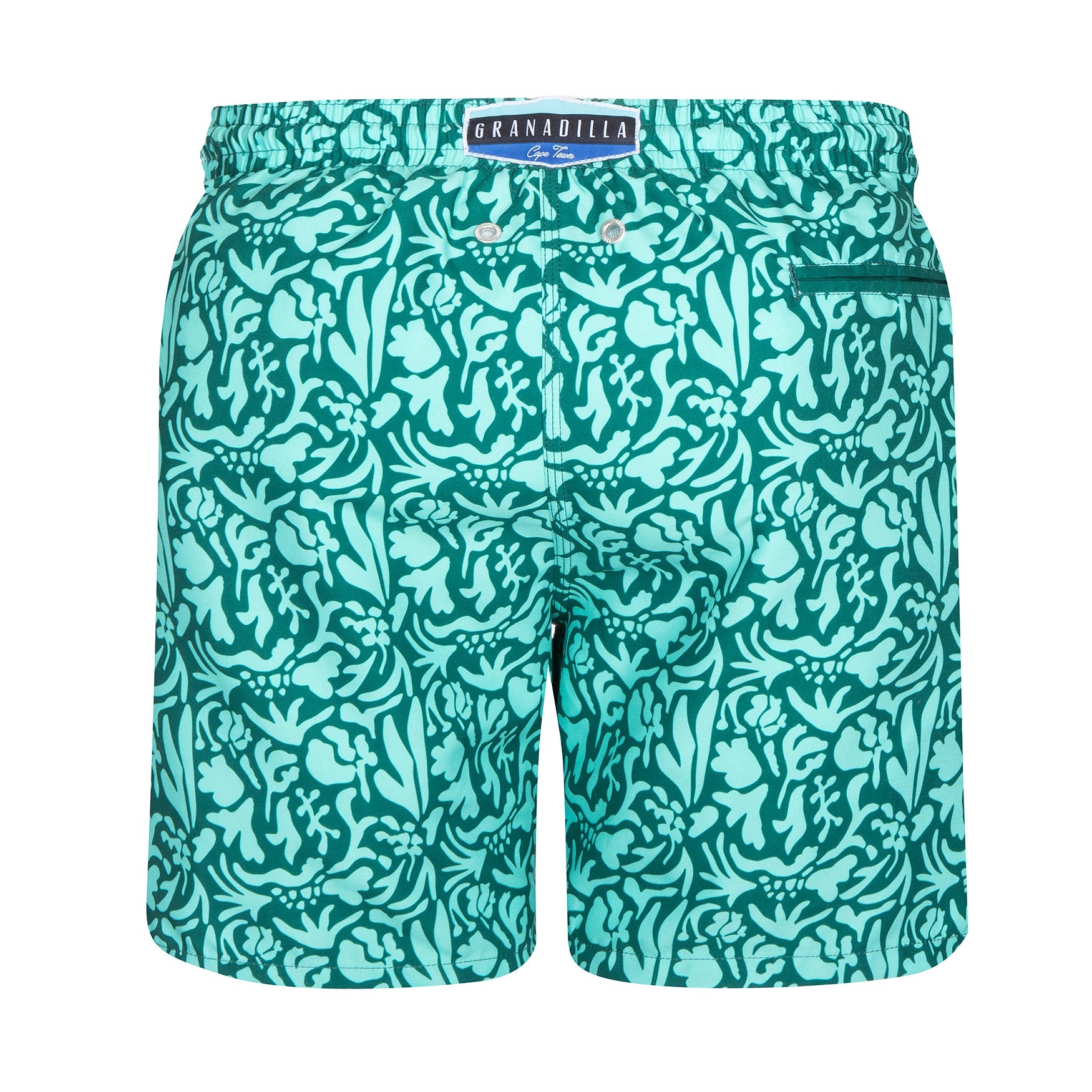 Mid-length Swim Shorts | Baroque Floral / Green