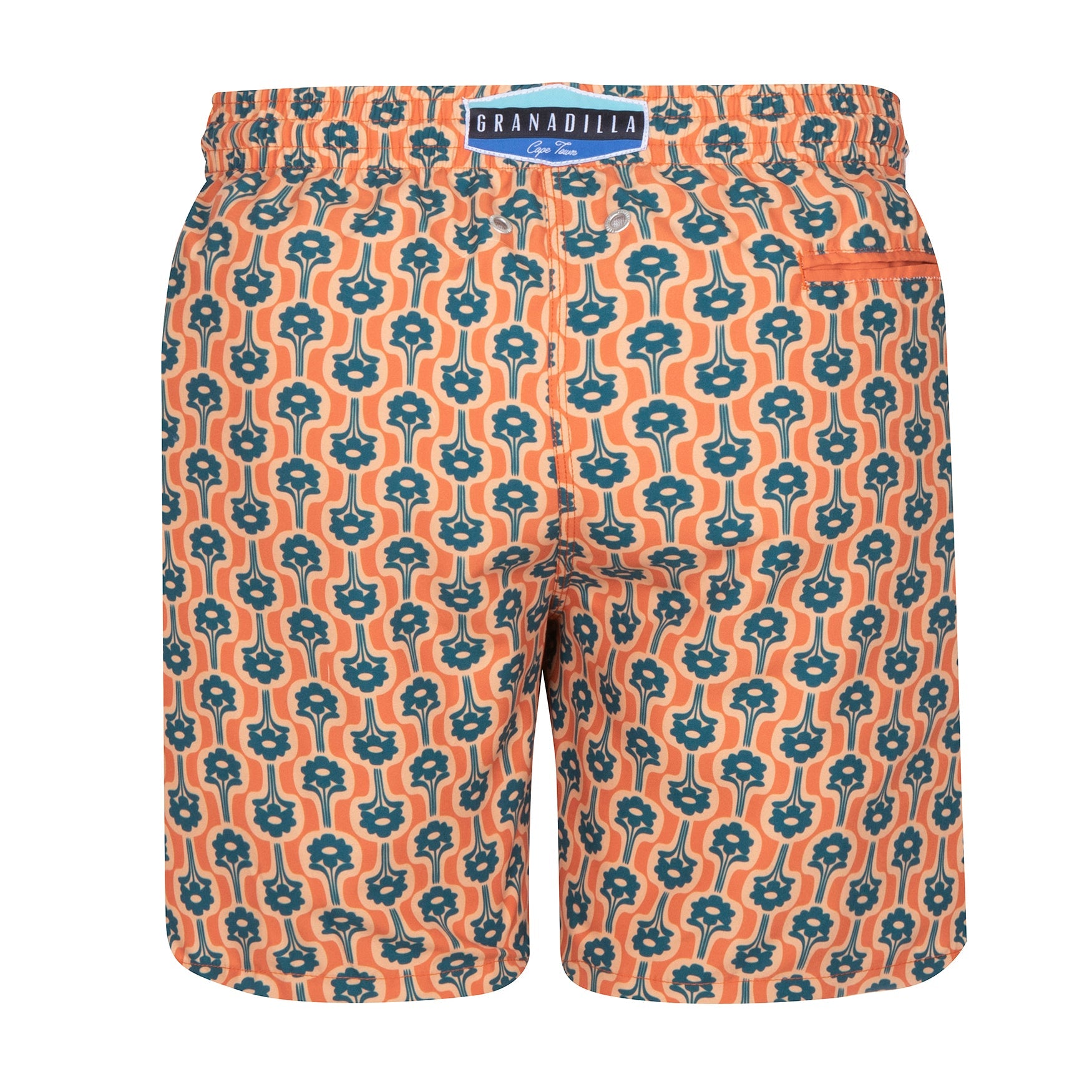 Mid-length Swim Shorts | Bouquet / Orange