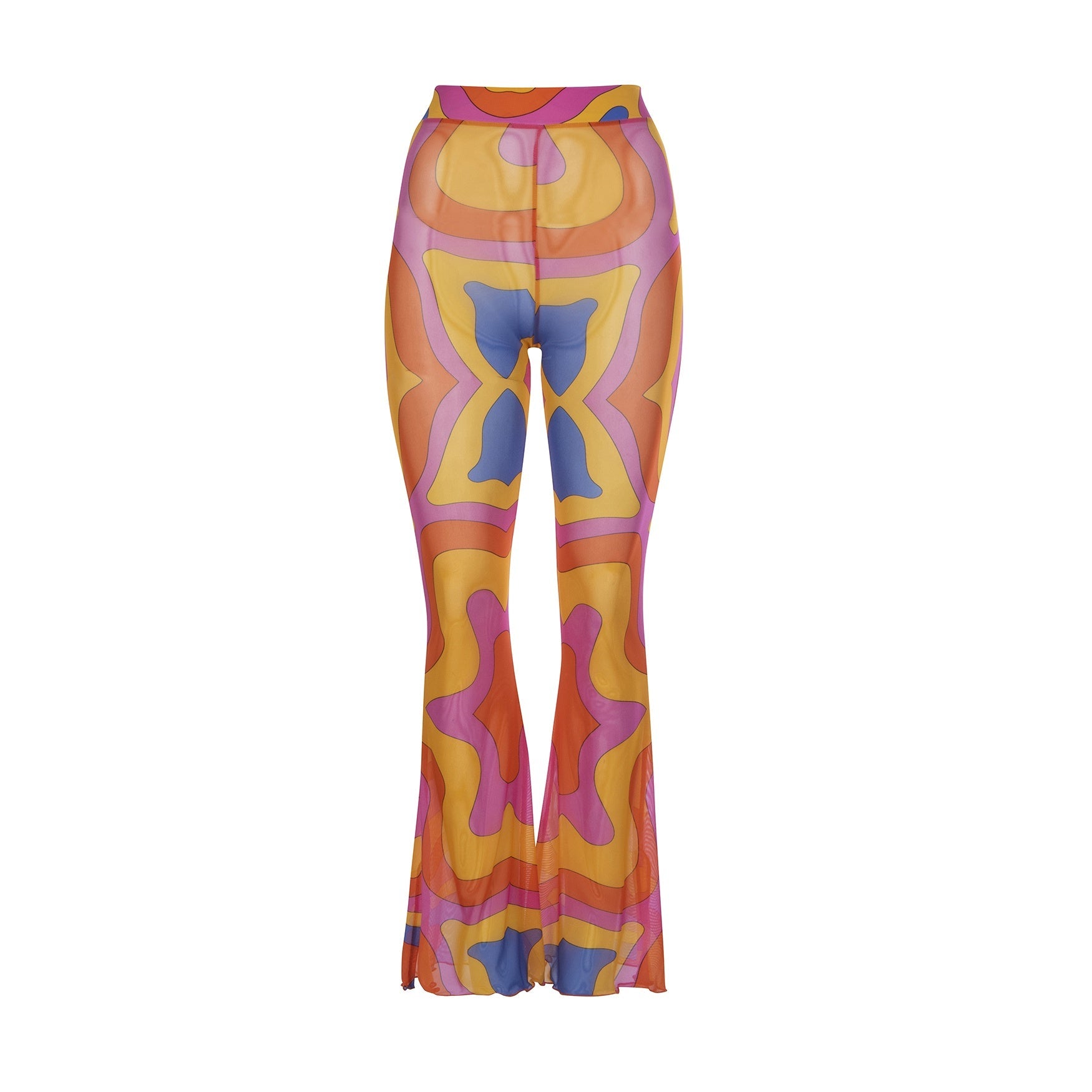 Mesh Flare Pants | Bright Groovy