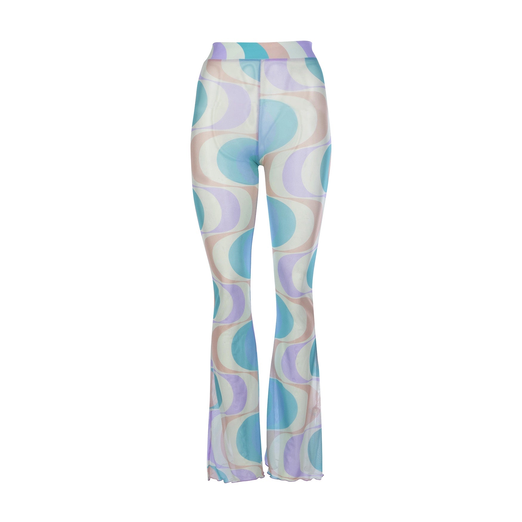 Mesh Flare Pants | Candy Waves