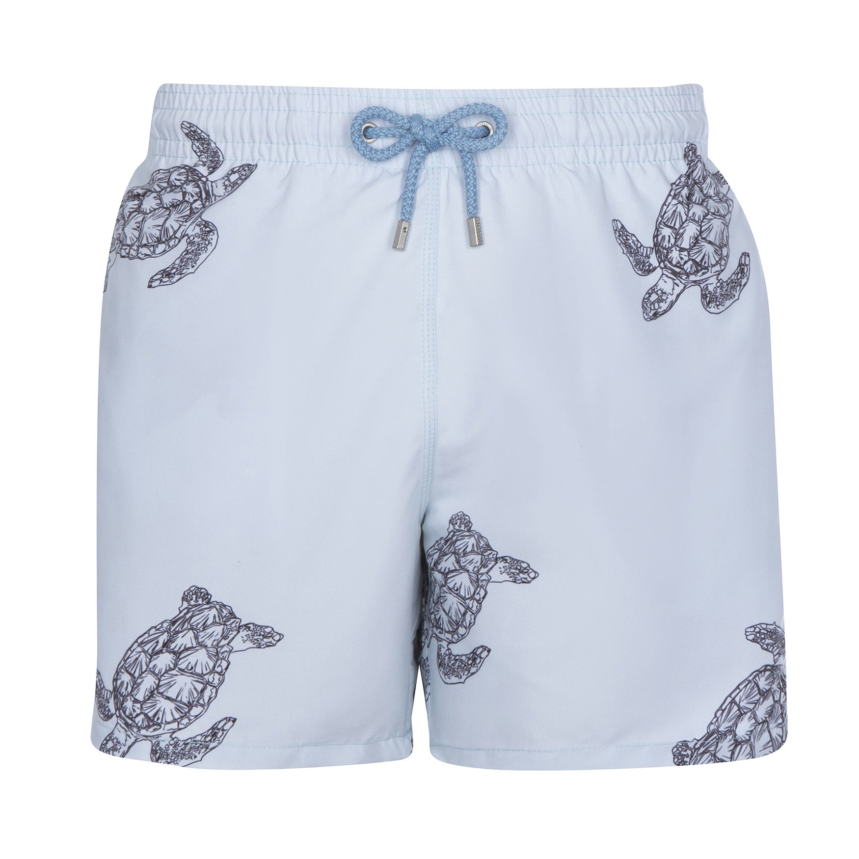 Mid-length Swim Shorts | Turtles / Baby Blue