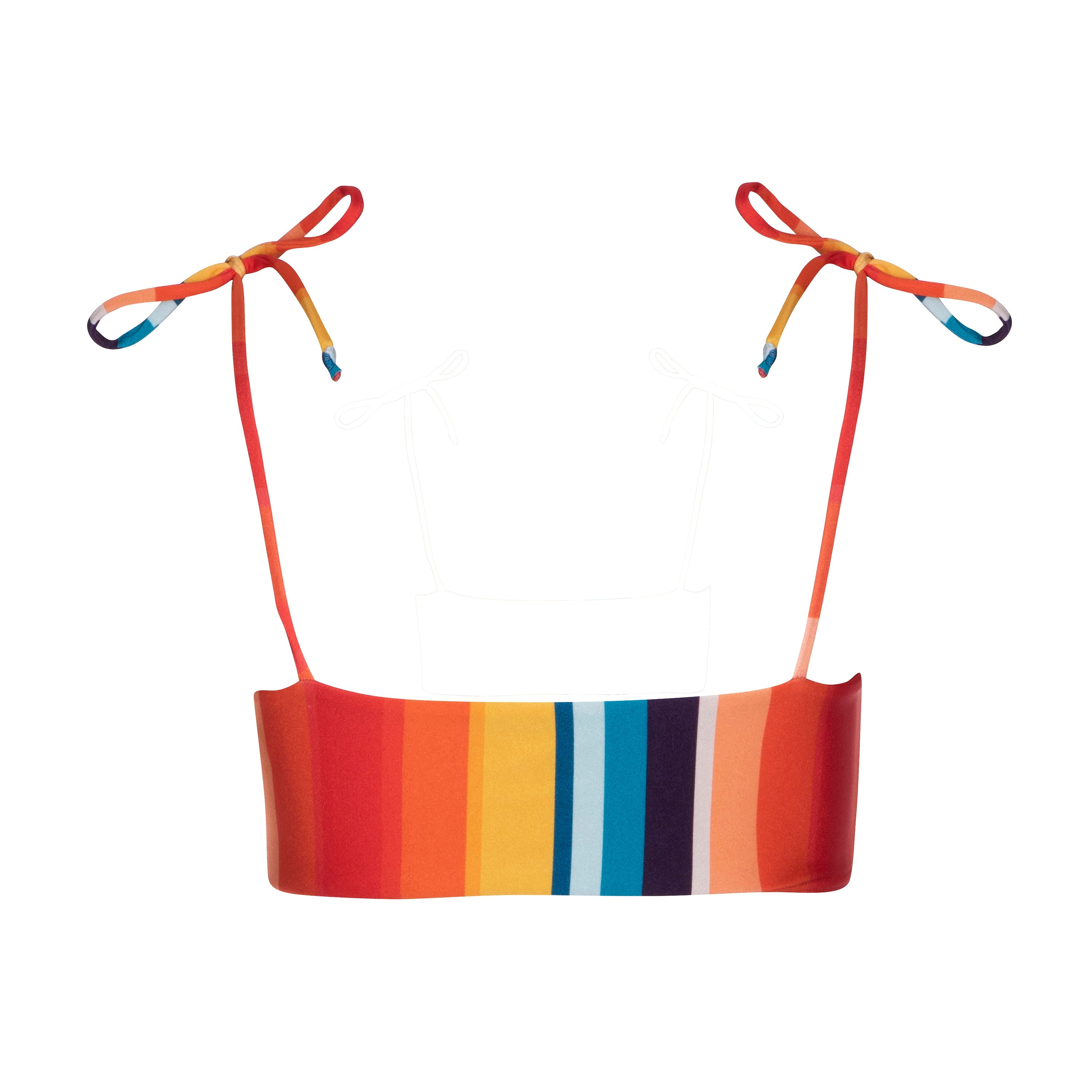 Granadilla Bandeau Bikini Top | Stripes