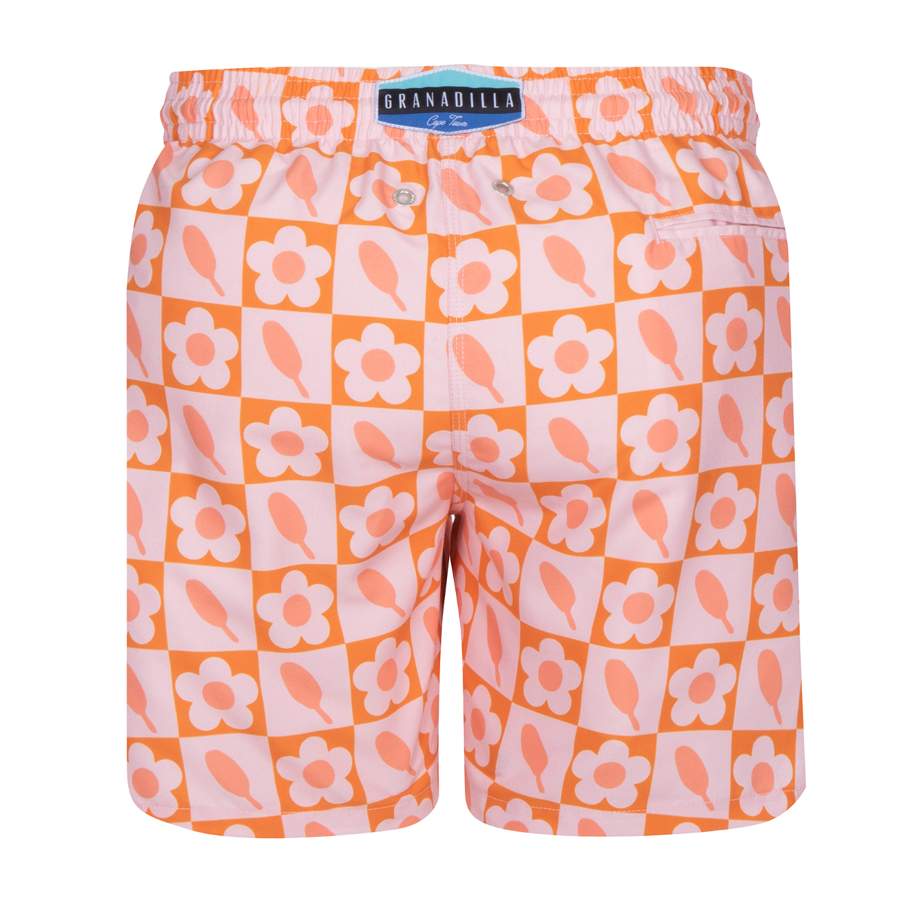 Mid-length Swim Shorts | Grid Lolly / Pink