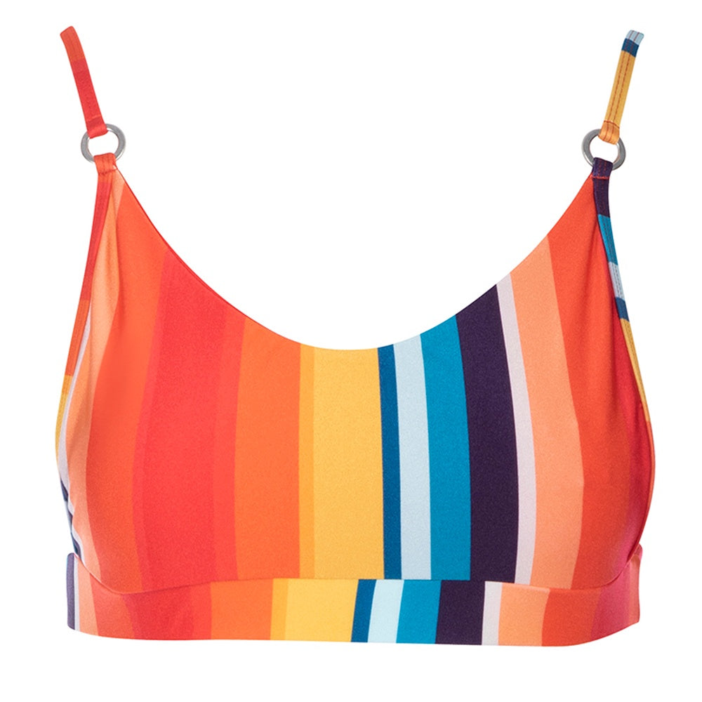 Granadilla Swim Crop Bikini Top | Stripes