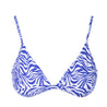 Granadilla Swim Bralette Bikini Top | Zebra Blue