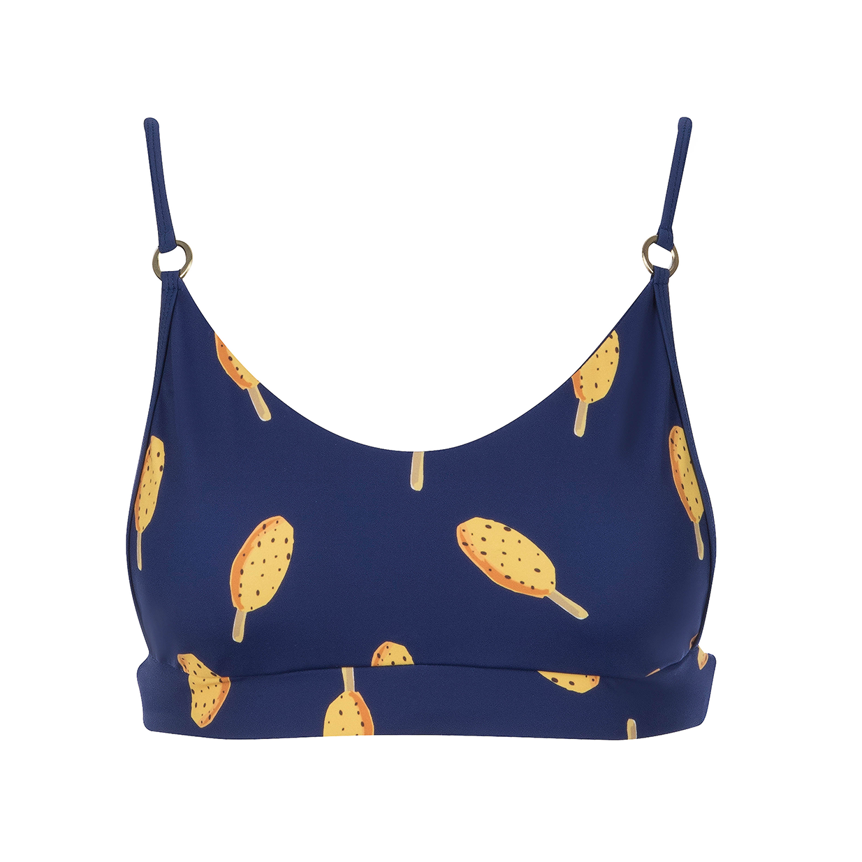 Granadilla Swim Crop Bikini Top | Navy Lollies